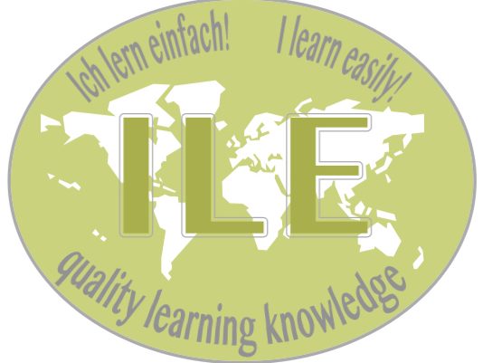 Logo mit Globus, Text "Ich lern einfach!" und "quality learning knowledge".